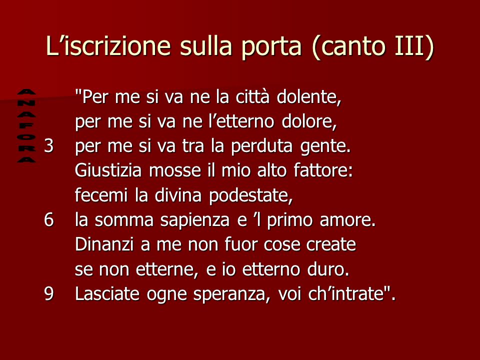 L INFERNO di DANTE. ppt video online scaricare